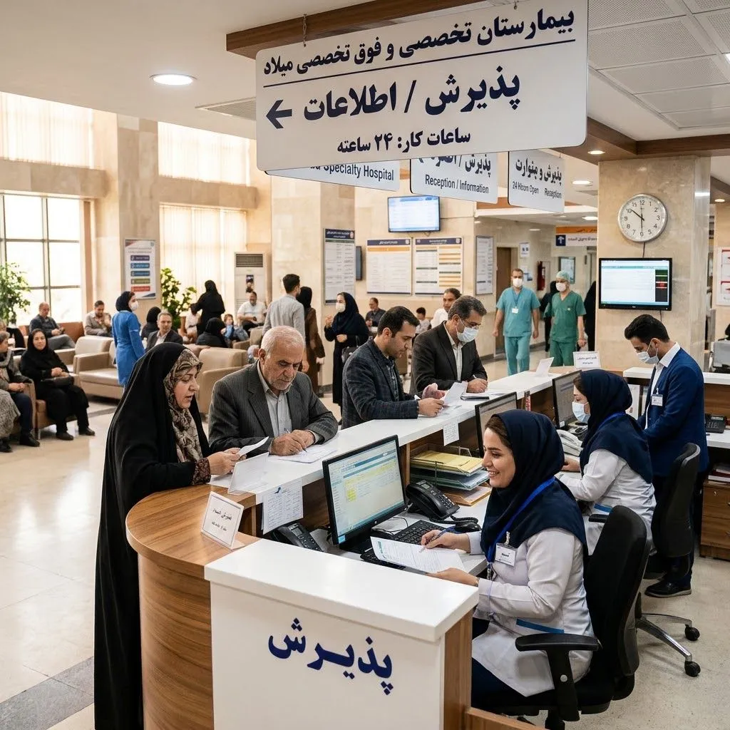 پذیرش بیمارستان میلاد